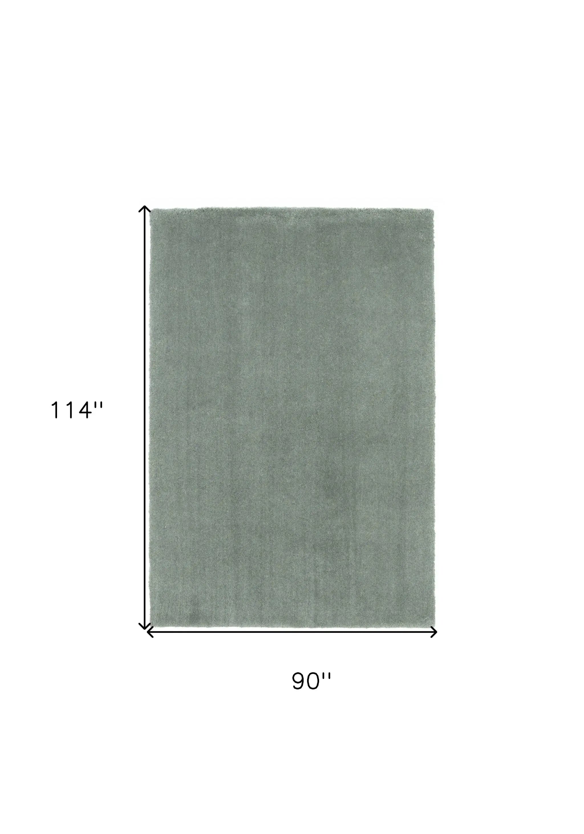8' X 10' Slate Blue Indoor Shag Rug - Homeroots - Flyclothing LLC