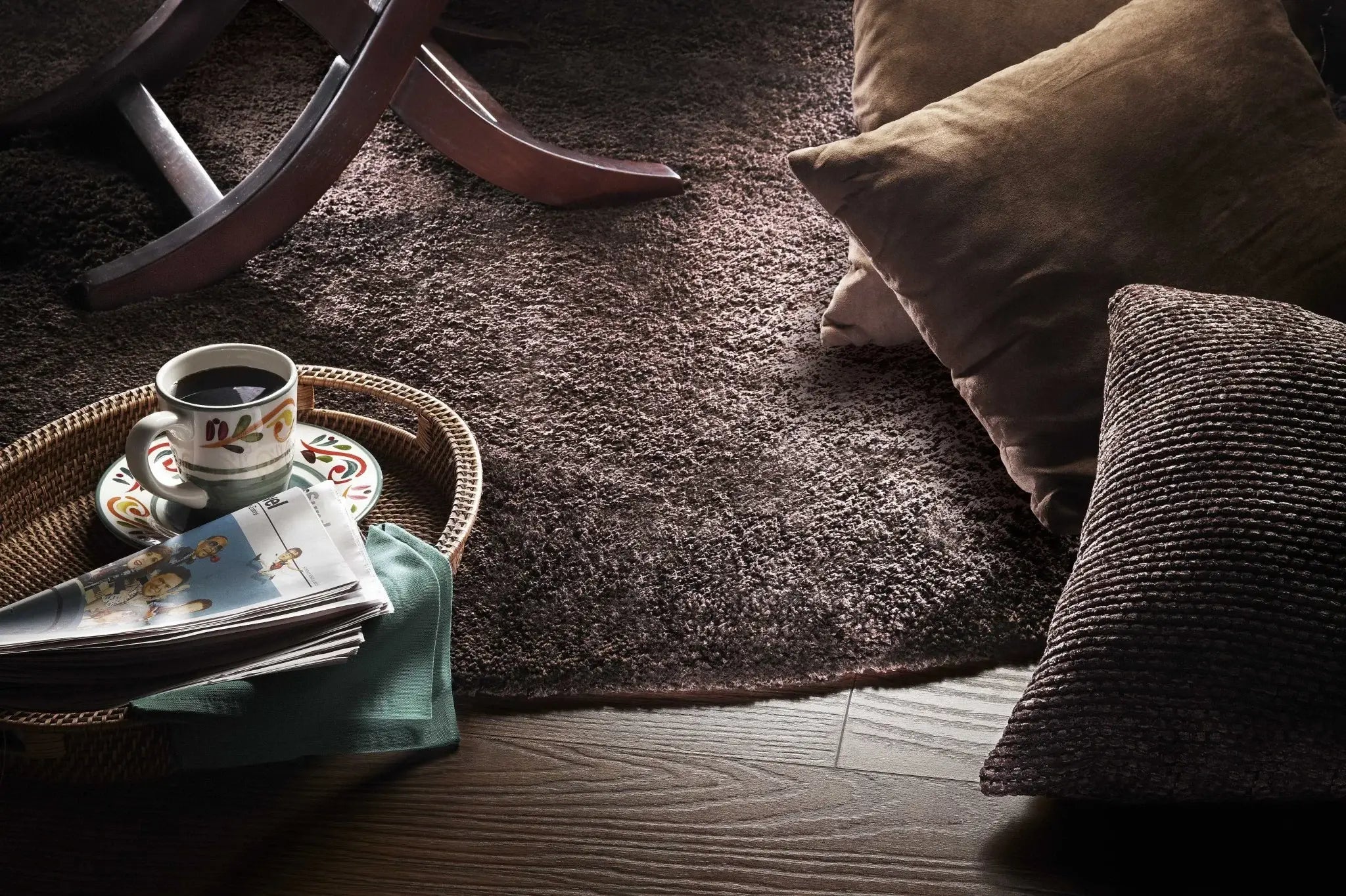 8' X 10' Polyester Espresso Area Rug - Homeroots - Flyclothing LLC