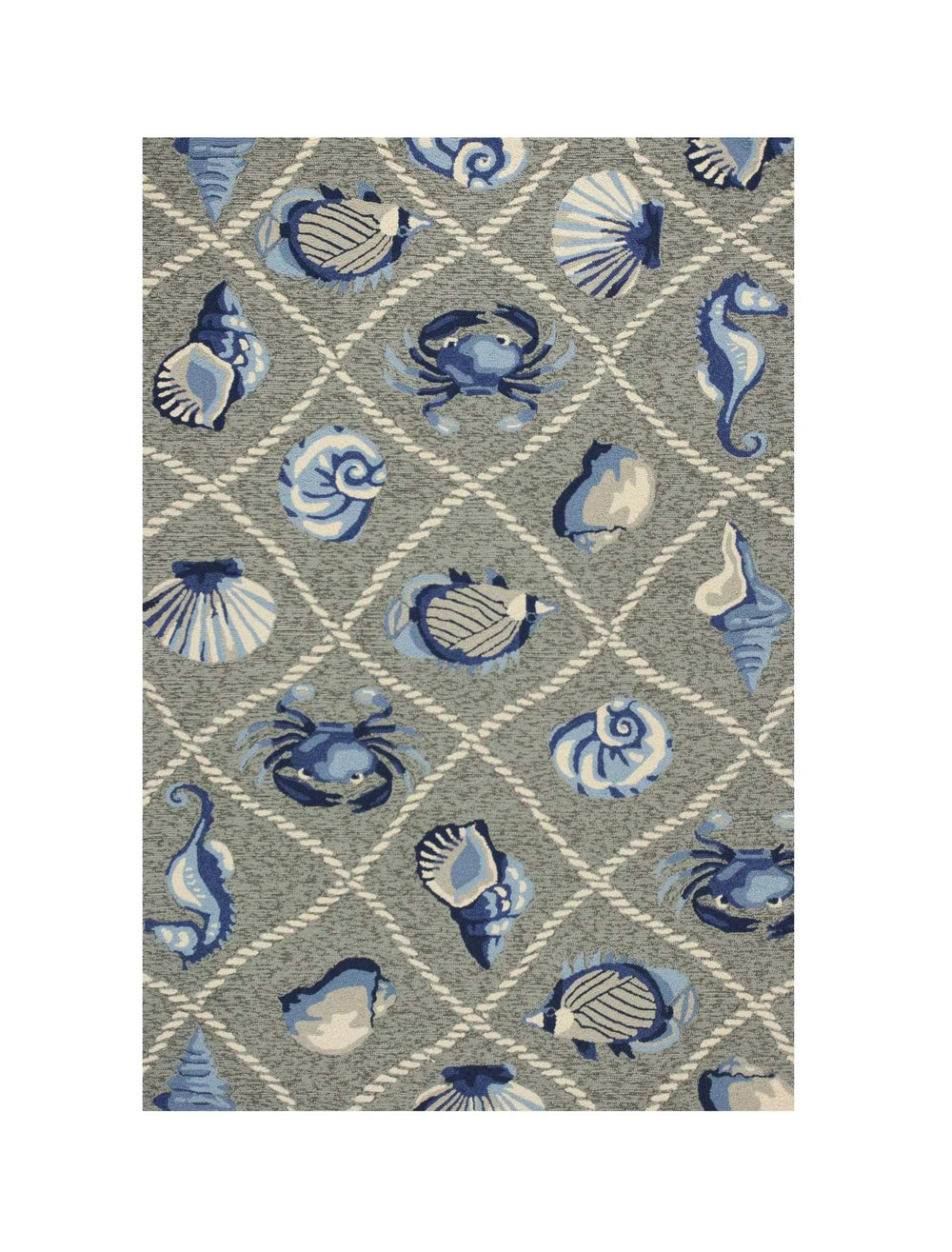8' X 10' Gray Abstract Handmade Indoor Outdoor Area Rug - Homeroots - Flyclothing LLC
