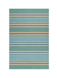 8' X 10' Blue Striped Handmade Indoor Outdoor Area Rug - Homeroots - Flyclothing LLC