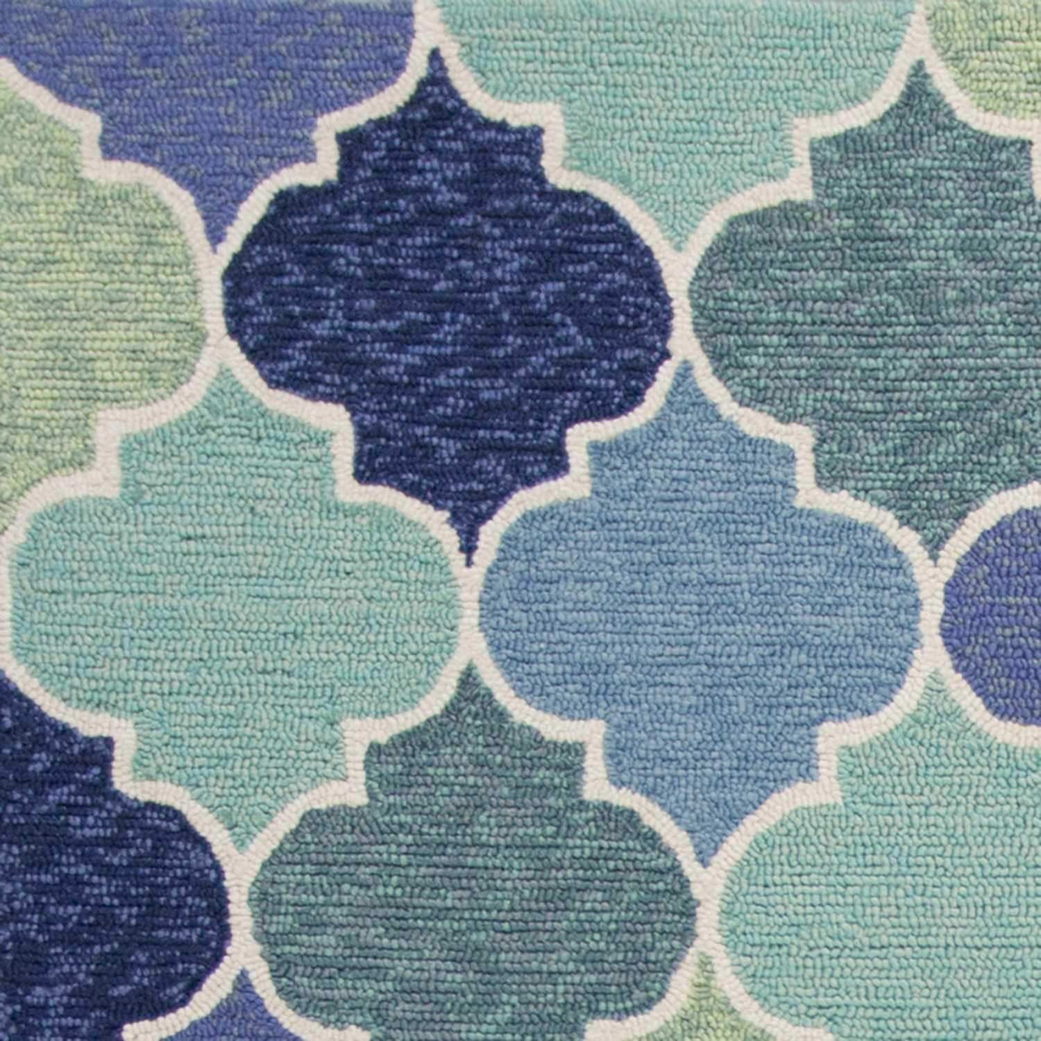 7' X 9' Uv Treated Polypropylene Blue Area Rug - Homeroots - Flyclothing LLC