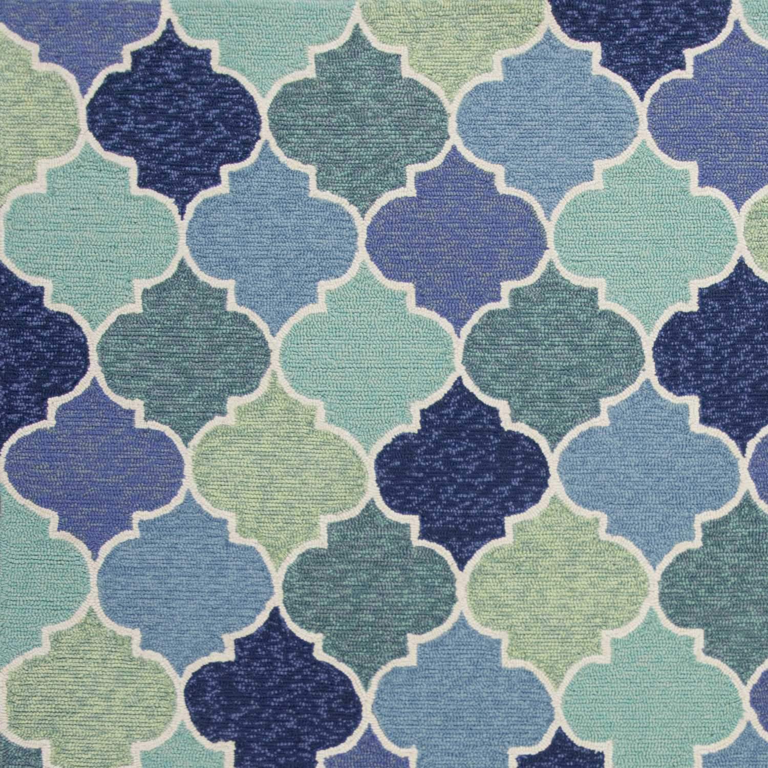 7' X 9' Uv Treated Polypropylene Blue Area Rug - Homeroots - Flyclothing LLC