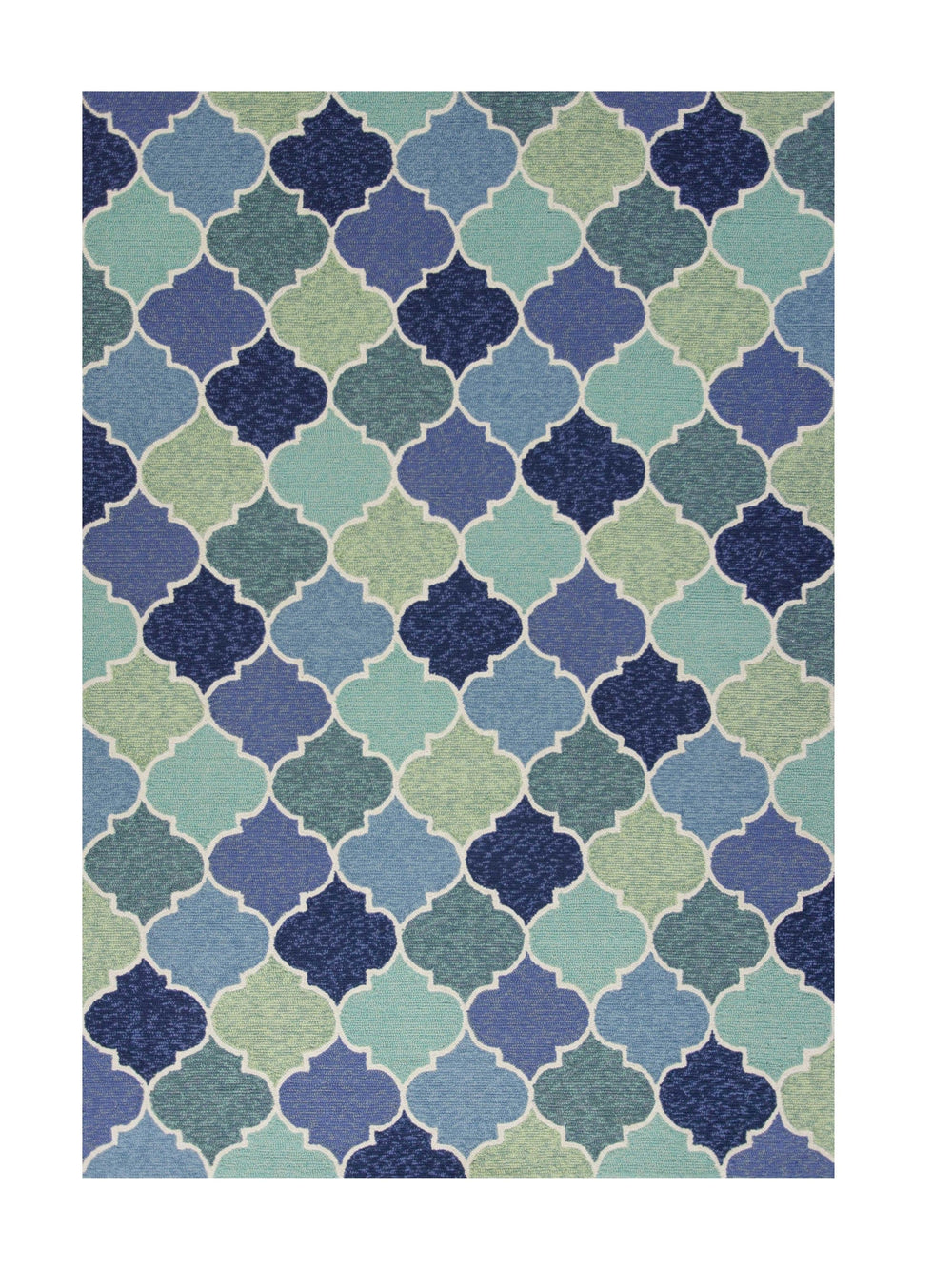 7' X 9'  Uv Treated Polypropylene Blue Area Rug - Homeroots