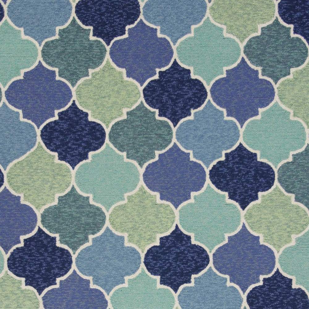 7' X 9' Uv Treated Polypropylene Blue Area Rug - Homeroots - Flyclothing LLC