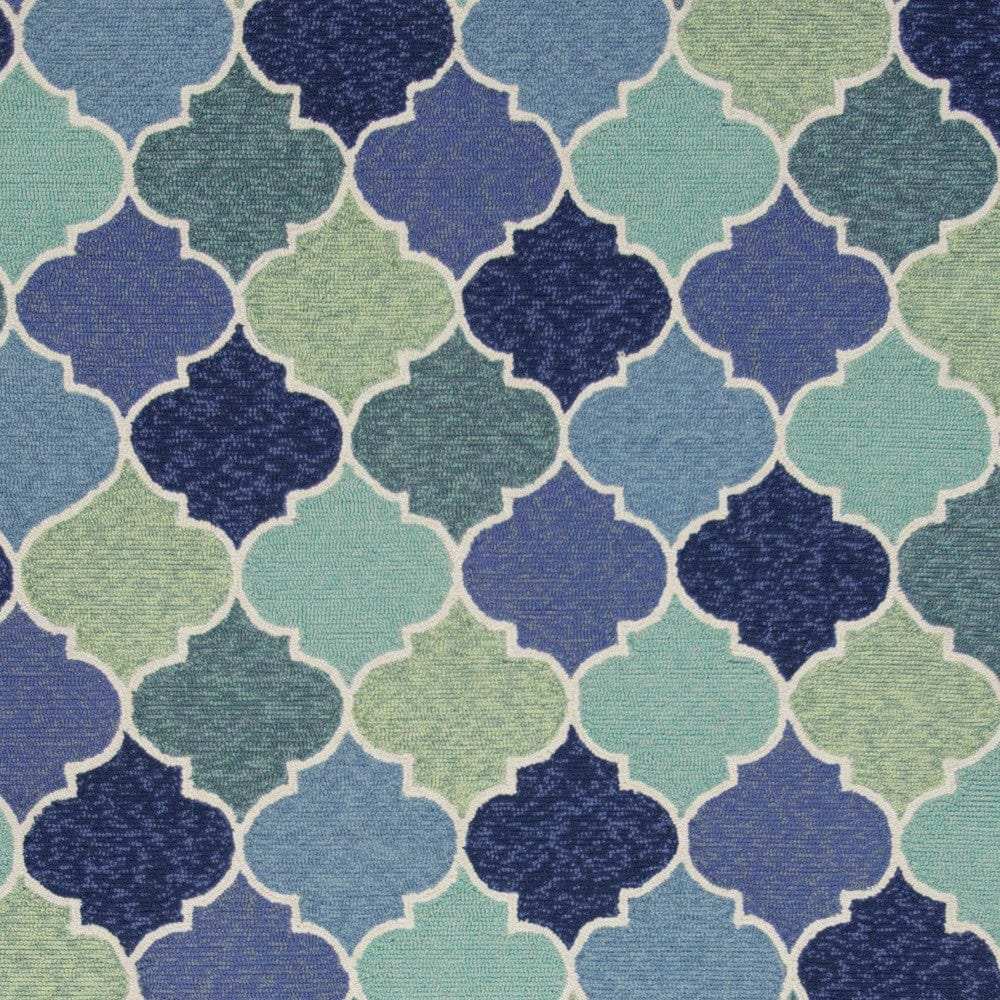 7' X 9' Uv Treated Polypropylene Blue Area Rug - Homeroots - Flyclothing LLC