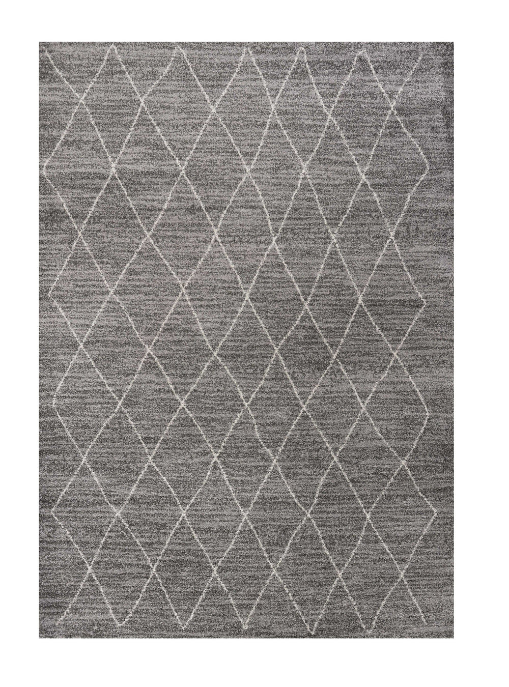 8' X 11' Grey Machine Woven Geometric Indoor Area Rug - Homeroots