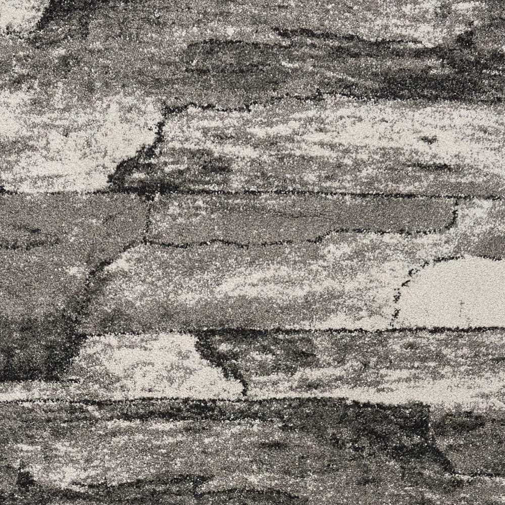 8' X 11' Gray Abstract Area Rug - Homeroots - Flyclothing LLC