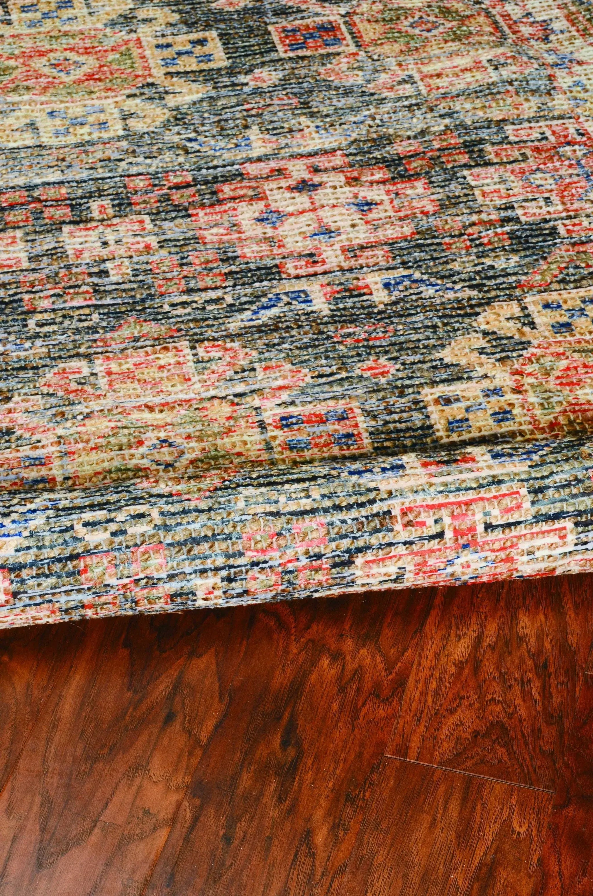 8' X 11' Charcoal Southwestern Handmade Worn Faded Area Rug - Homeroots - Flyclothing LLC