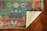 8' X 11' Blue Floral Handmade Area Rug - Homeroots - Flyclothing LLC