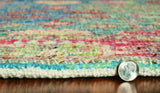 8' X 11' Blue Floral Handmade Area Rug - Homeroots - Flyclothing LLC