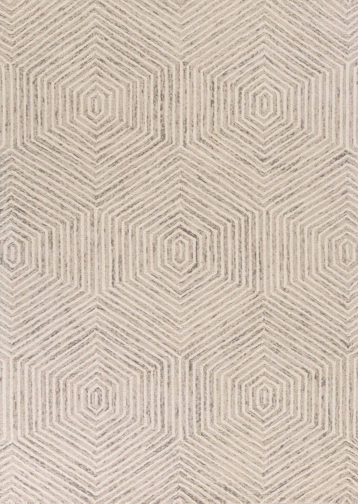 8' X 10' Ivory and Gray Wool Geometric Hand Tufted Area Rug - Homeroots - Flyclothing LLC