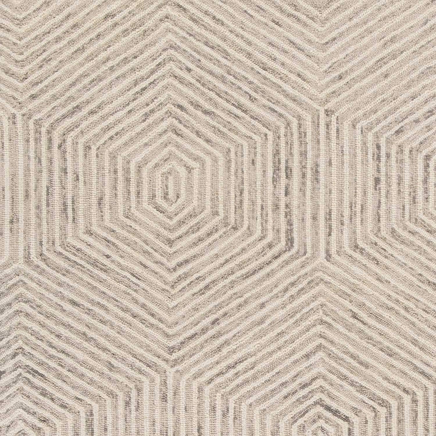 8' X 10' Ivory and Gray Wool Geometric Hand Tufted Area Rug - Homeroots - Flyclothing LLC