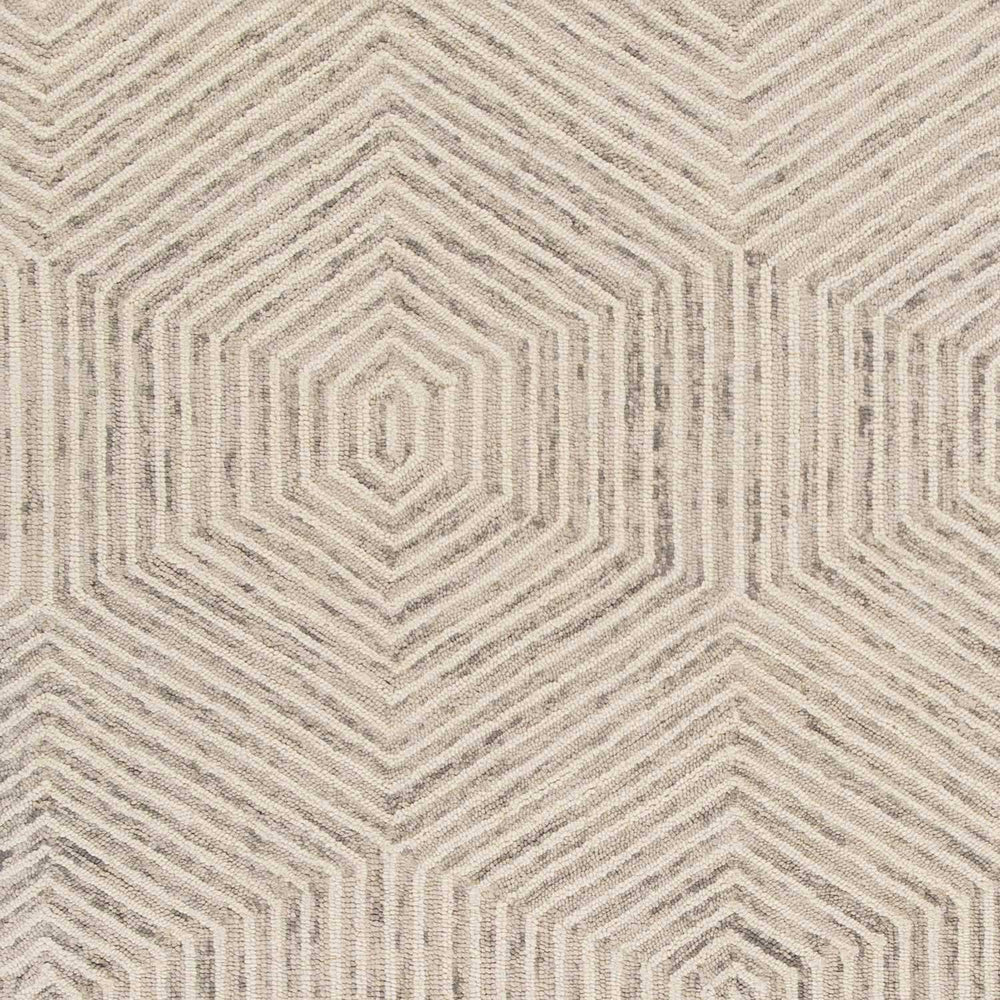 8' X 10' Ivory and Gray Wool Geometric Hand Tufted Area Rug - Homeroots - Flyclothing LLC