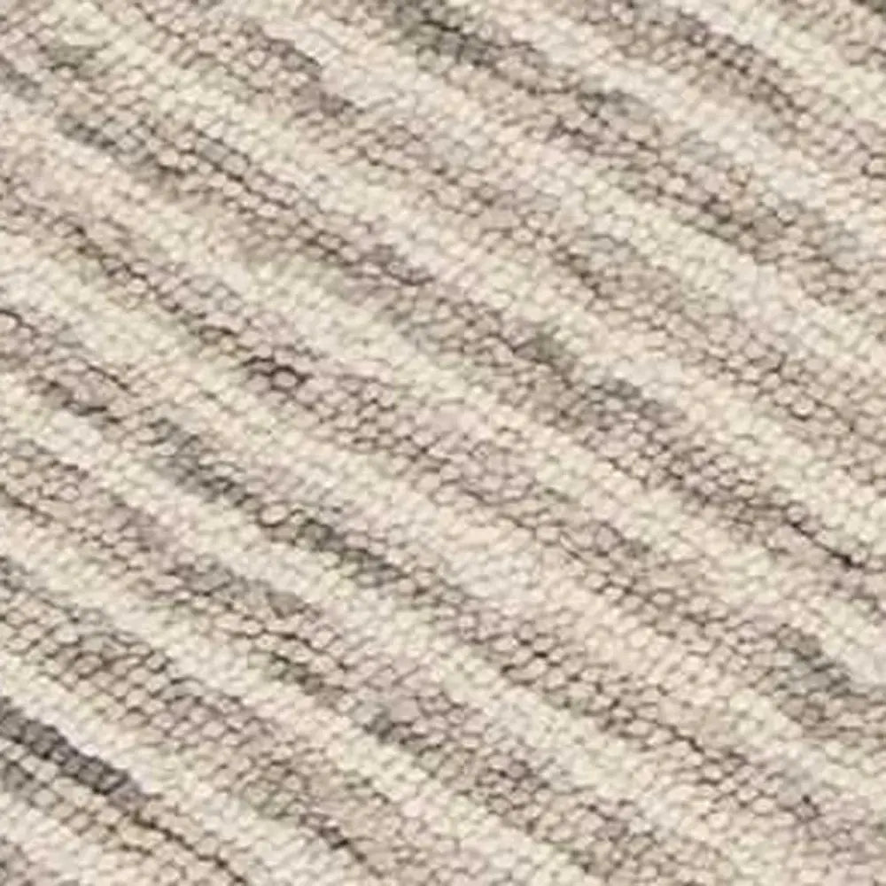 8' X 10' Ivory and Gray Wool Geometric Hand Tufted Area Rug - Homeroots - Flyclothing LLC