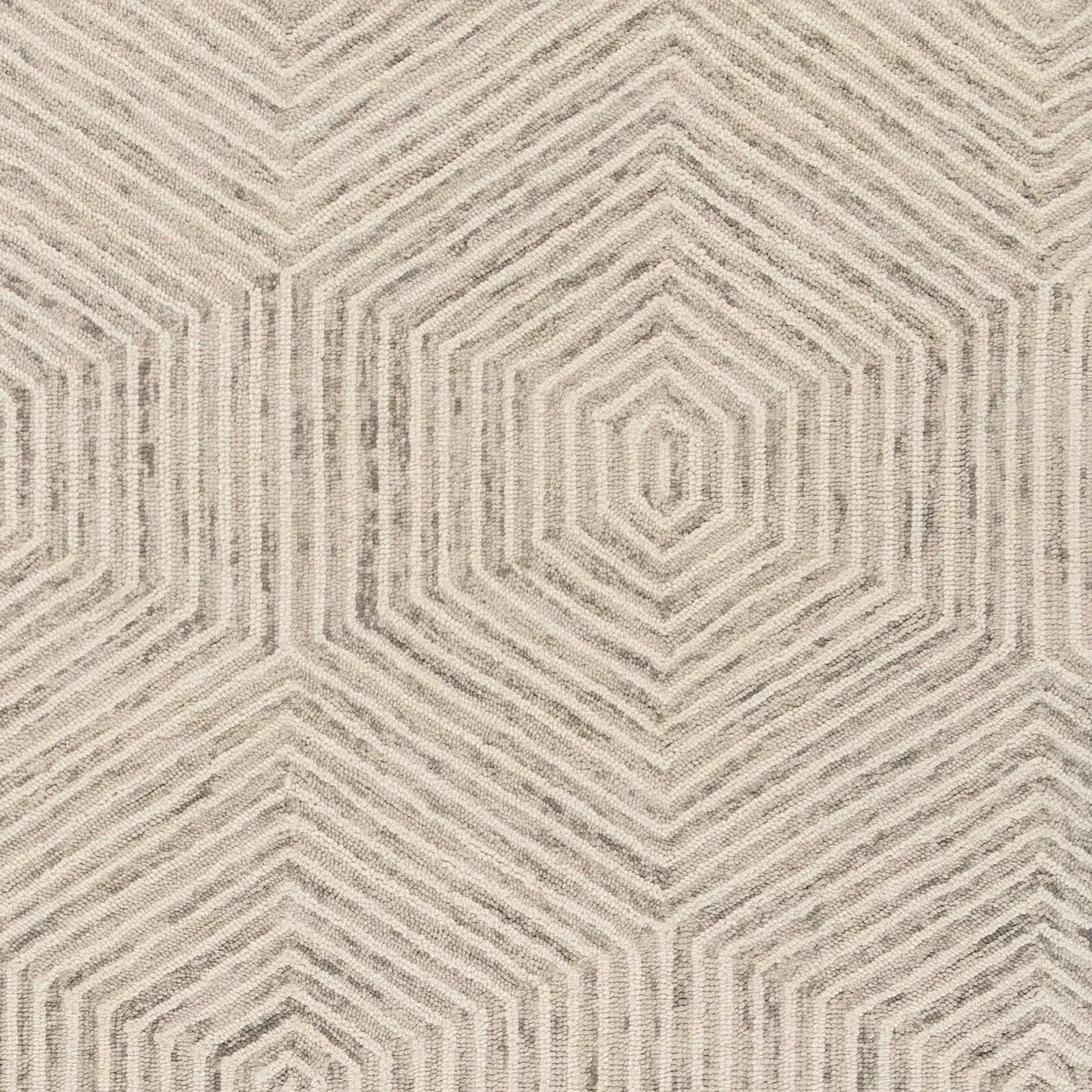 8' X 10' Ivory and Gray Wool Geometric Hand Tufted Area Rug - Homeroots - Flyclothing LLC