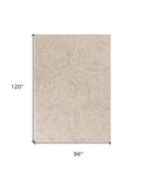 8' X 10' Ivory and Gray Wool Geometric Hand Tufted Area Rug - Homeroots