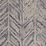 8' X 10' Blue Hand Tufted Herringbone Indoor Area Rug - Homeroots