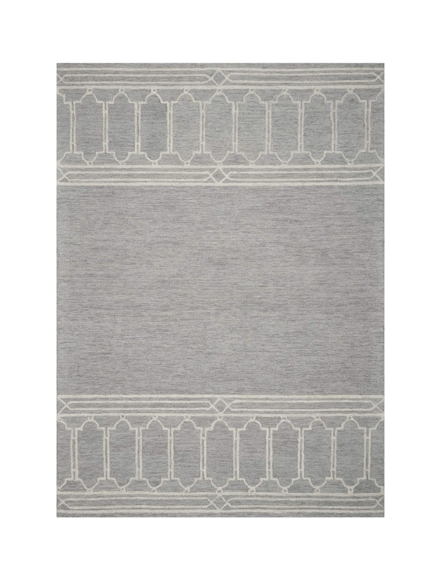 8' X 10' Wool Grey Area Rug - Homeroots - Flyclothing LLC