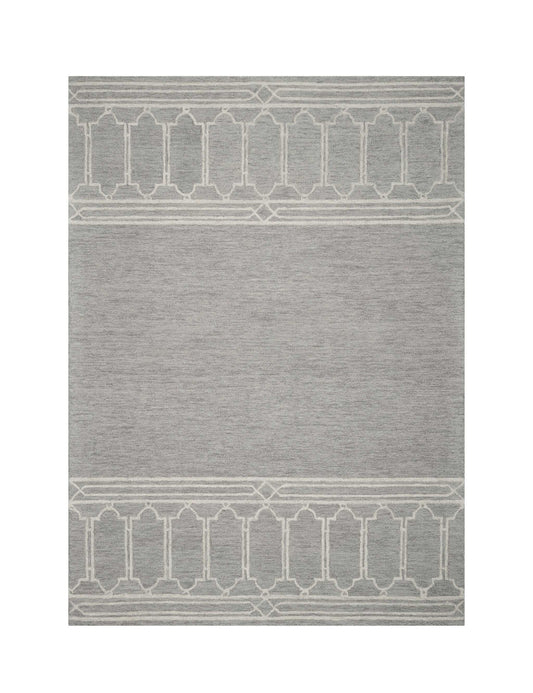 8' X 10' Wool Grey Area Rug - Homeroots - Flyclothing LLC