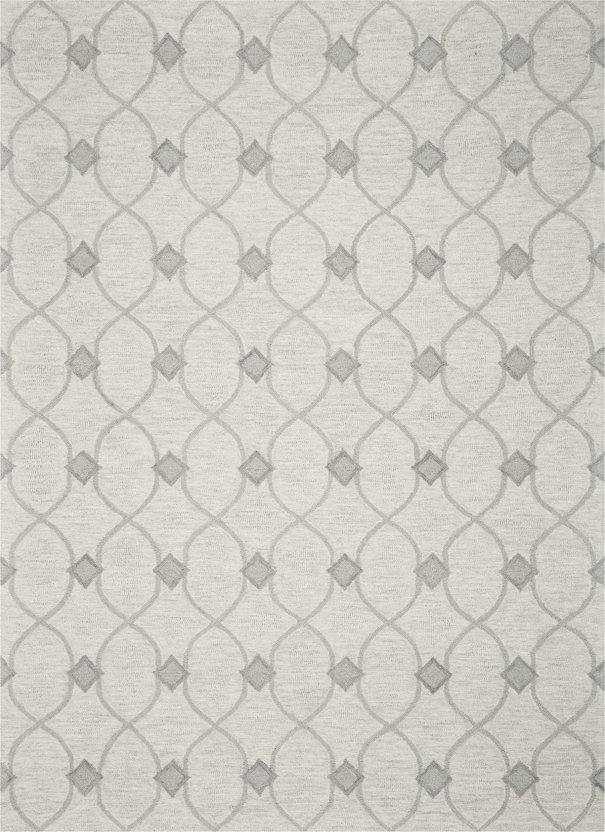 8' X 10' Ivory Hand Tufted Ogee Indoor Area Rug - Homeroots - Flyclothing LLC
