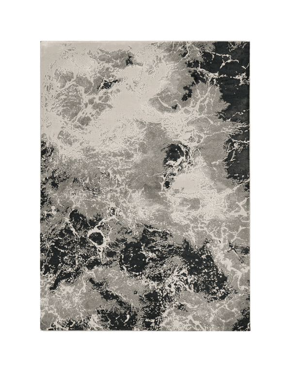 8' X 11' Silver Machine Woven Abstract Watercolor Indoor Area Rug - Homeroots - Flyclothing LLC