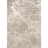 7' X 10'  Polyester Sand Silver Area Rug - Homeroots