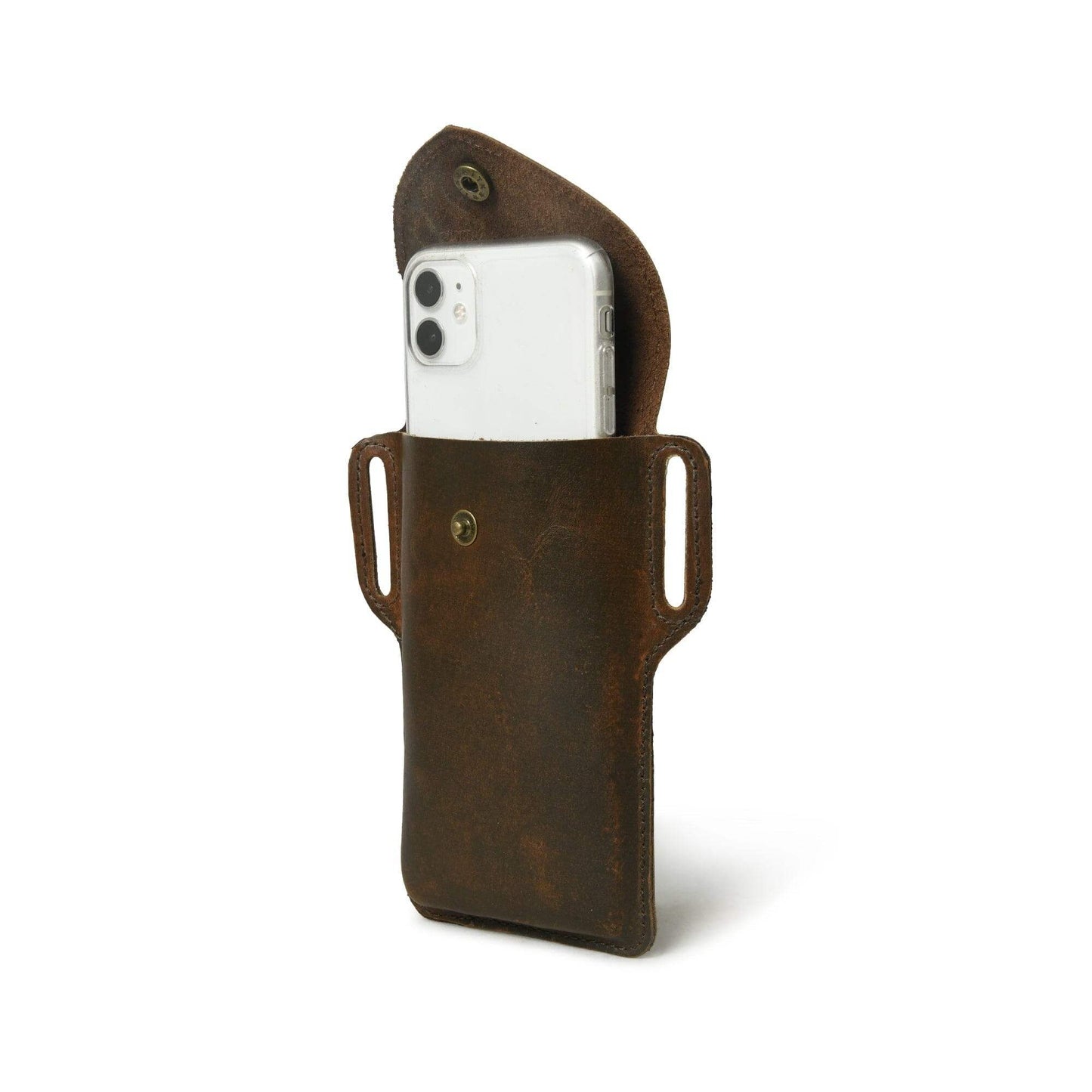Mobile Holster Case- Dark Brown - Classy Leather Bags - Flyclothing LLC