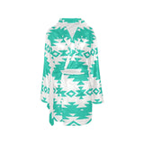 Baha Ranch Turquoise Aztec Women's Western Bath Robe