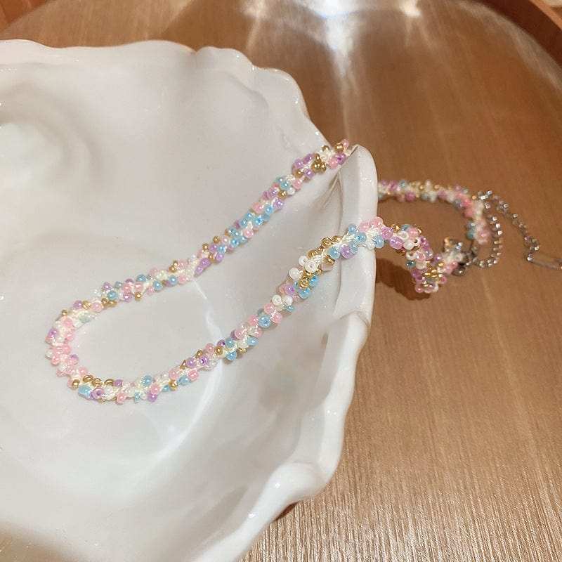 Titanium Steel Rice Bead Necklace - Trendsi - Flyclothing LLC