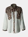 Fuzzy Button Up Long Sleeve Jacket - Trendsi - Flyclothing LLC
