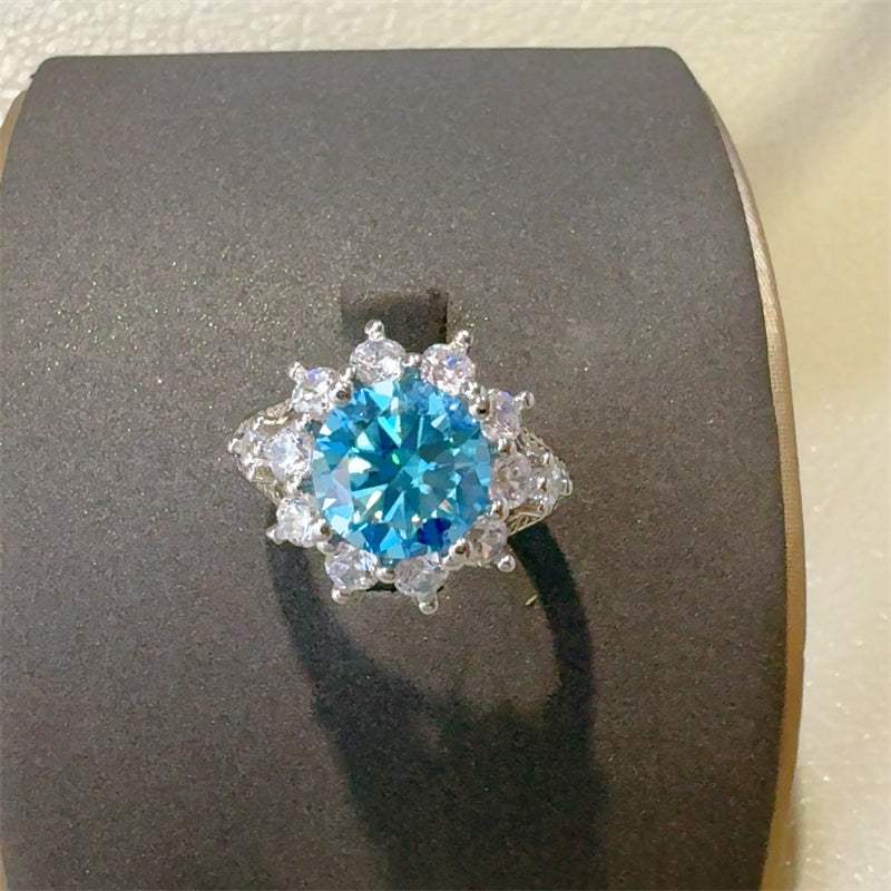 3 Carat Moissanite Zircon 925 Sterling Silver Ring - Trendsi - Flyclothing LLC