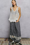 POL Crochet Fringe Hem Tank Top - Trendsi - Flyclothing LLC