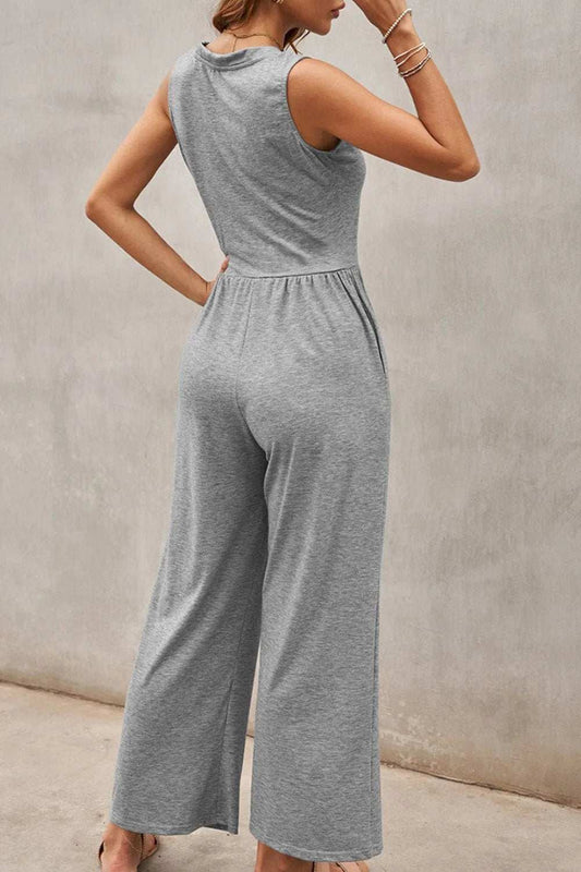 Full Size Scoop Neck Wide Strap Jumpsuit - Trendsi - Flyclothing LLC