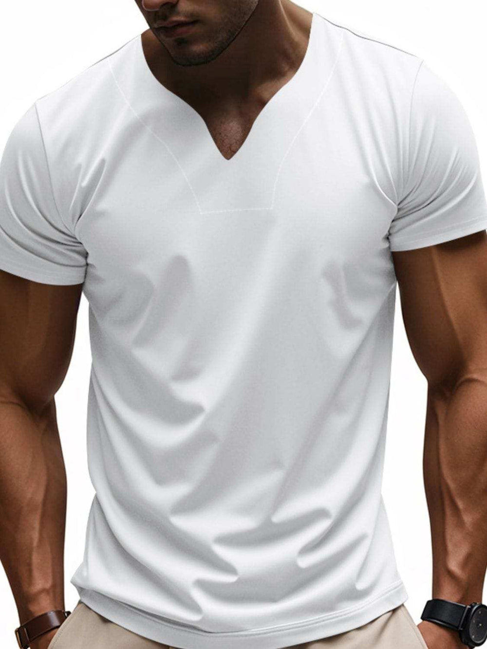 Men's Full Size Short Sleeve T-Shirt Plus Size - Trendsi - Flyclothing LLC