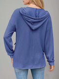 Double Take Drawstring Dropped Shoulder Long Sleeve Hoodie - Trendsi - Flyclothing LLC