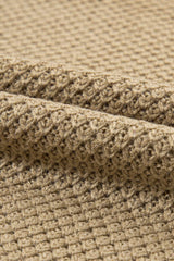 Solid Color Turtleneck Short Sleeve Sweater - Trendsi - Flyclothing LLC