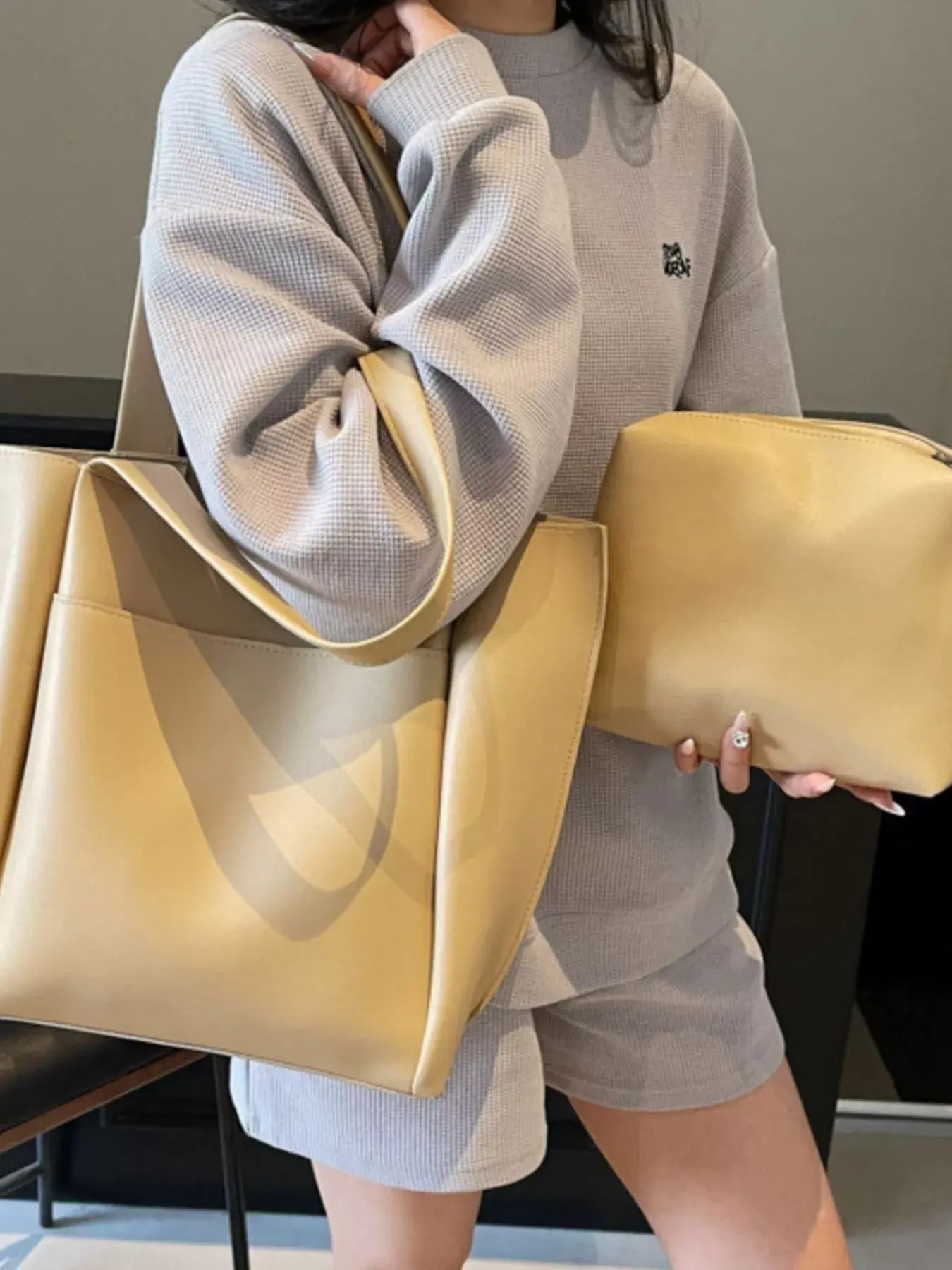PU Leather Shoulder Bag - Trendsi - Flyclothing LLC