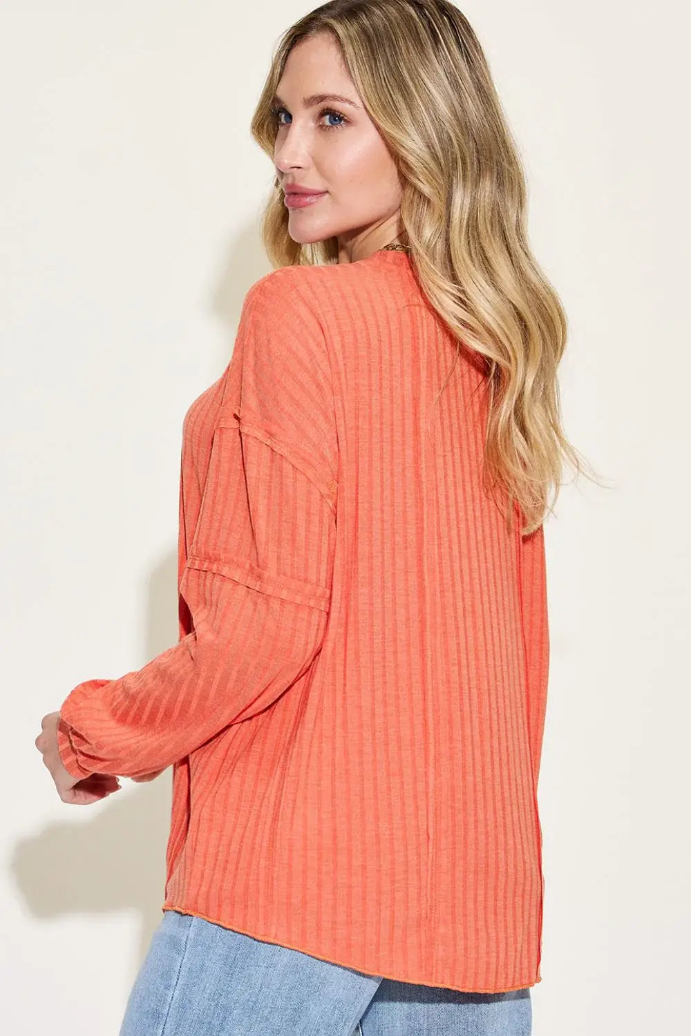 Basic Bae Full Size Ribbed Round Neck Long Sleeve T-Shirt - ShopBasicbae - Flyclothing LLC