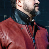 Moto Bomber - Men's Leather Jacket - First Manufacturing Company - Flyclothing LLC