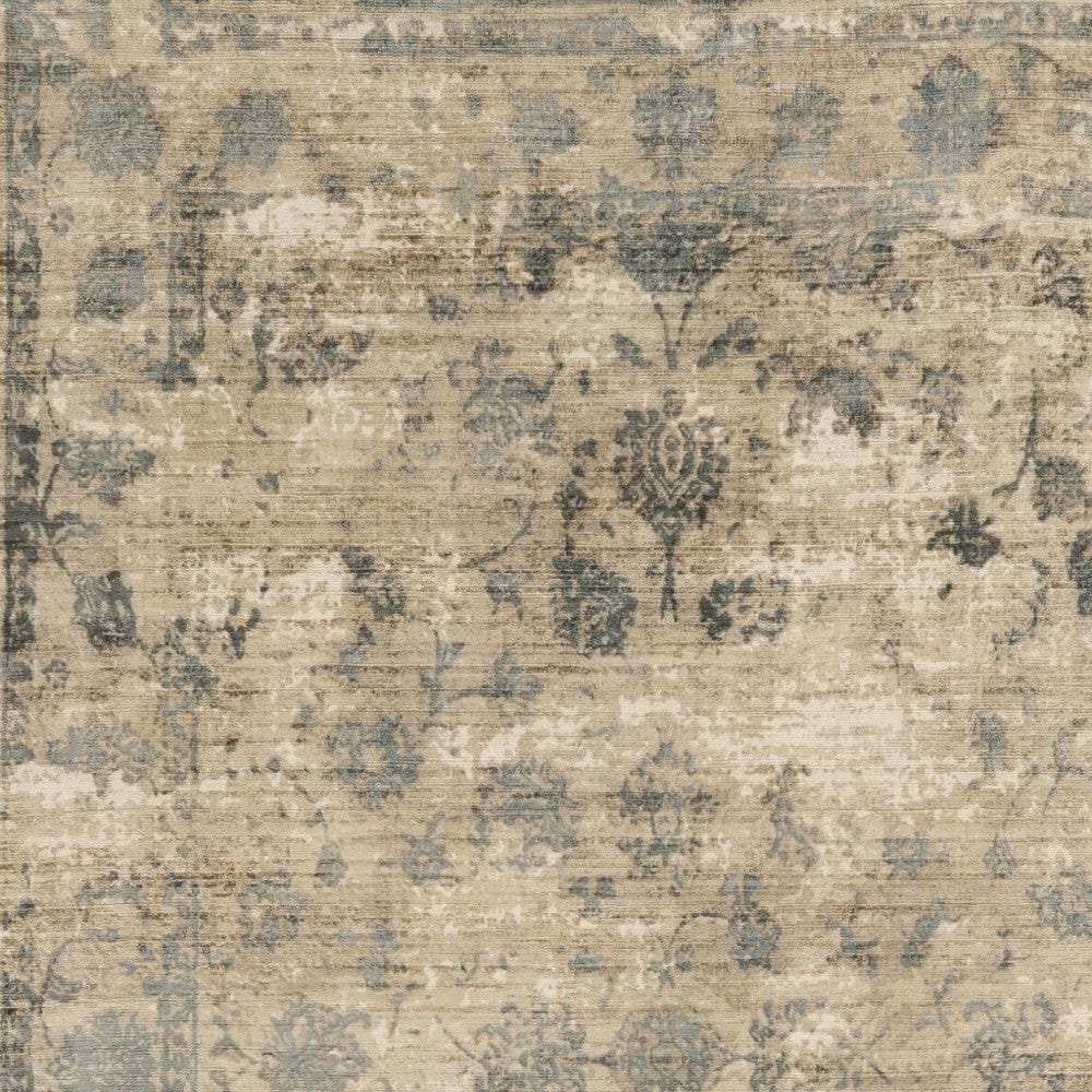 5' X 7' Viscose Sand Or Blue Area Rug - Homeroots - Flyclothing LLC