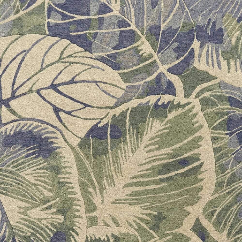 5' X 8' Blue Green Hand Tufted Caladium Indoor Area Rug - Homeroots - Flyclothing LLC