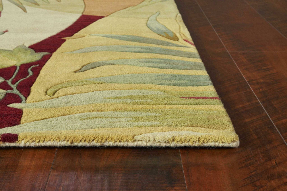 5' X 8' Wool Coral Or Ivory Area Rug - Homeroots - Flyclothing LLC