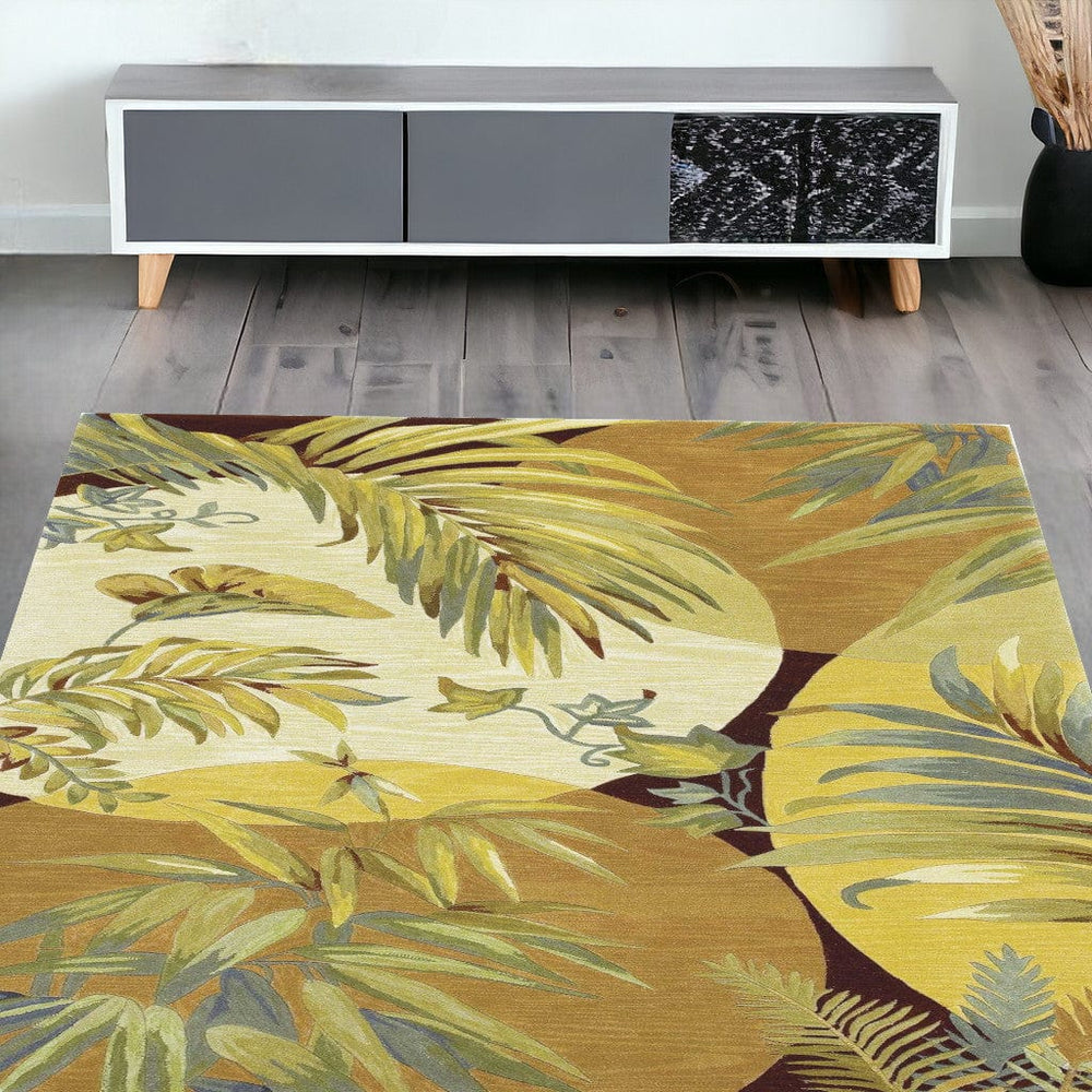 5' X 8'  Wool Coral Or Ivory  Area Rug - Homeroots