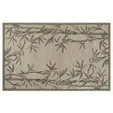 5' X 8' Ivory Hand Tufted Bordered Bamboo Indoor Area Rug - Homeroots - Flyclothing LLC