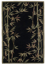 5' X 8' Wool Black Area Rug - Homeroots - Flyclothing LLC