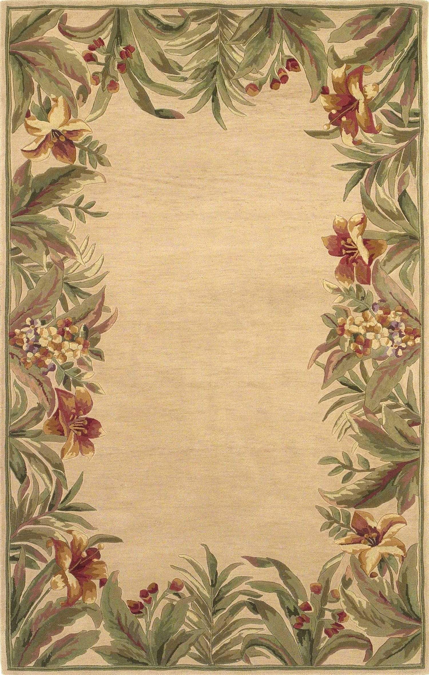 5' X 8' Wool Ivory Area Rug - Homeroots - Flyclothing LLC