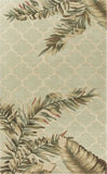 5' X 8' Sage Green Hand Tufted Tropical Quatrefoil Indoor Area Rug - Homeroots