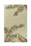 5' X 8' Sage Green Hand Tufted Tropical Quatrefoil Indoor Area Rug - Homeroots