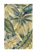 5' X 8' Wool Ivory Or Teal Area Rug - Homeroots - Flyclothing LLC