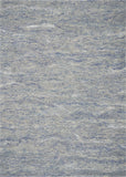 7' X 9' Wool And Viscose Ocean Blue Area Rug - Homeroots